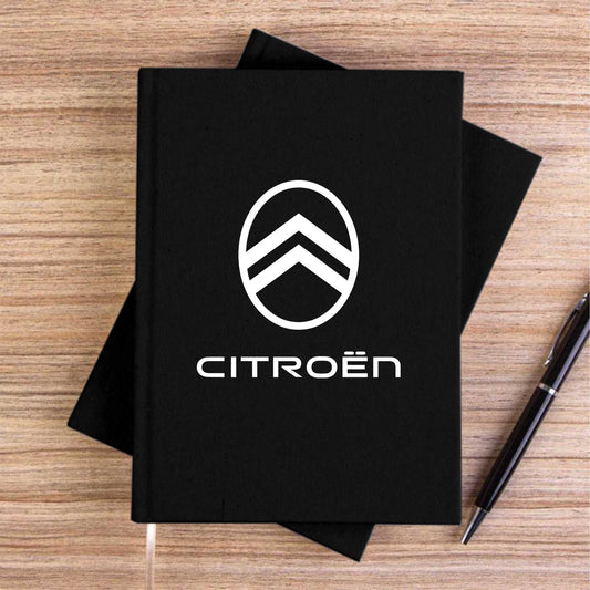 Cıtroen Text Logo Siyah Çizgisiz Kanvas Defter