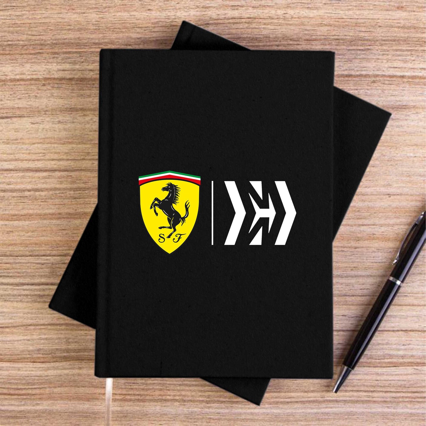 Scuderia Ferrari Mission Siyah Çizgisiz Kanvas Defter