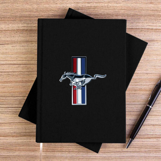 Ford Mustang Logo Siyah Çizgisiz Kanvas Defter