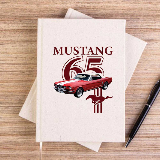 Ford Mustang 1965 Krem Çizgisiz Kanvas Defter