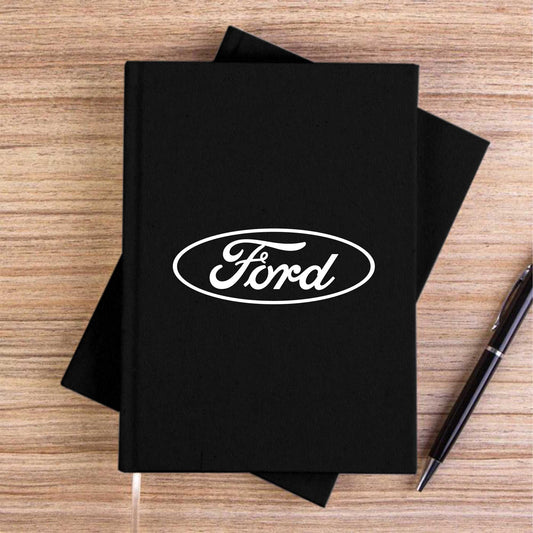 Ford Logo Text Siyah Çizgisiz Kanvas Defter