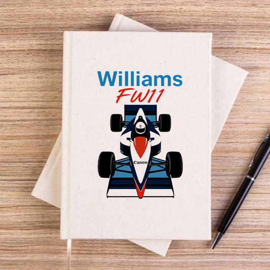 F1 Williams Krem Çizgisiz Kanvas Defter