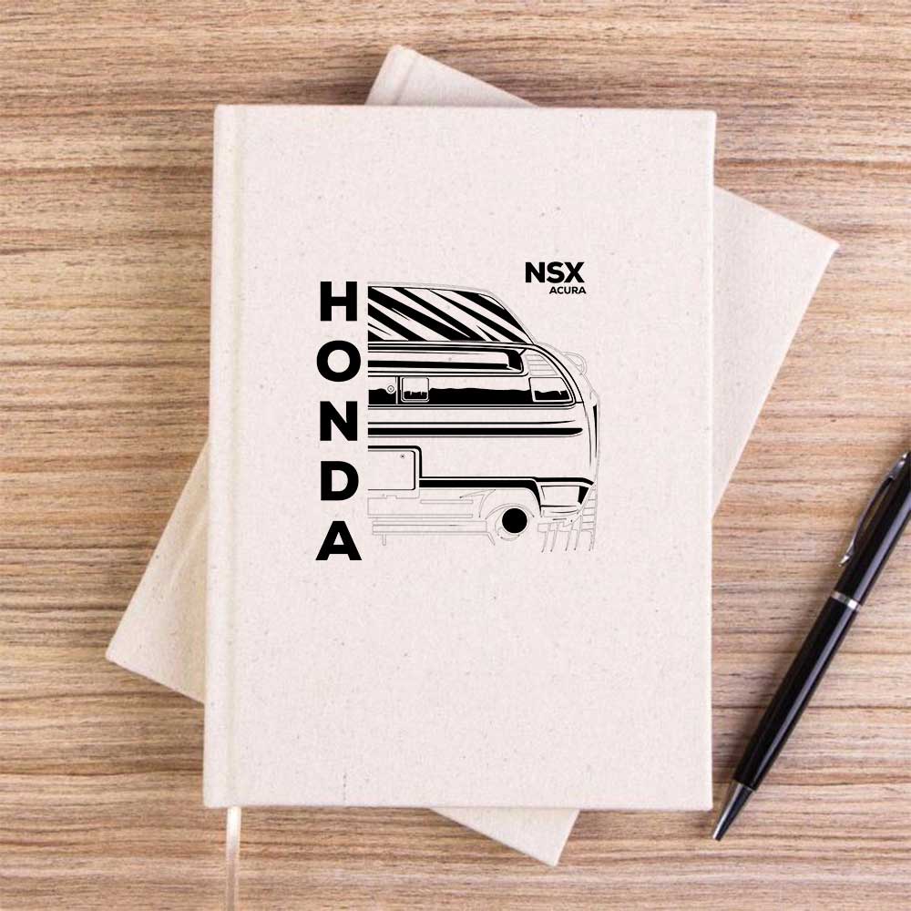 Honda NSX Acura Krem Çizgisiz Kanvas Defter