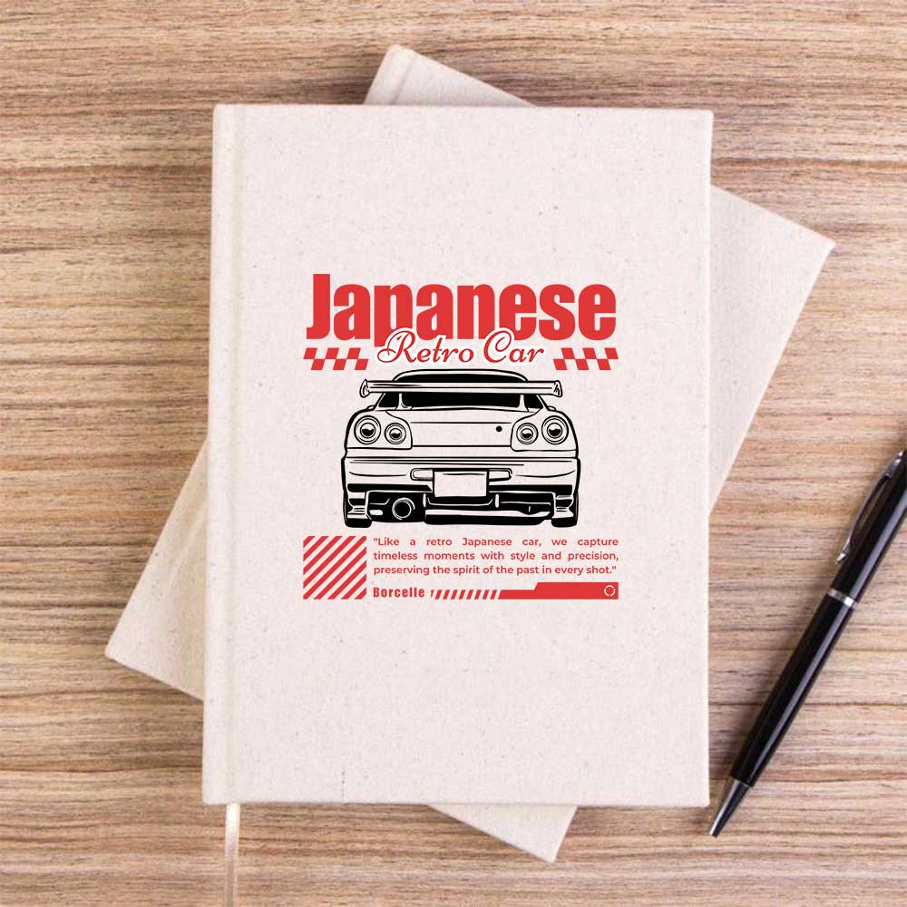 Japanese GTR Krem Çizgisiz Kanvas Defter