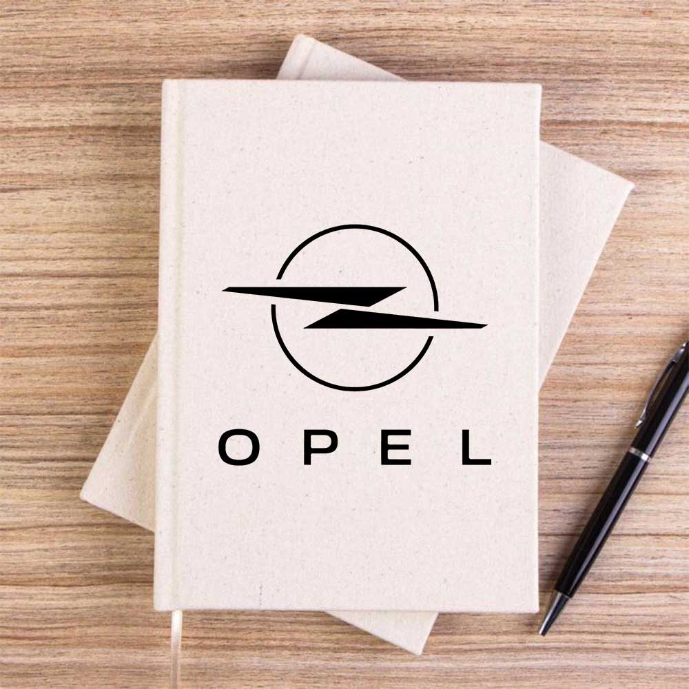 Opel New Logo Krem Çizgisiz Kanvas Defter