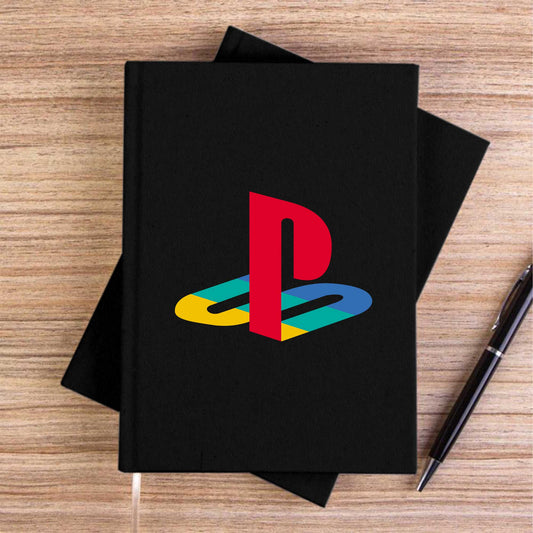 Playstation Logo Color Siyah Çizgisiz Kanvas Defter