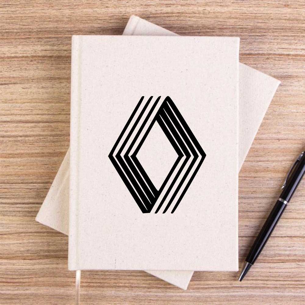 Renault New Logo Krem Çizgisiz Kanvas Defter