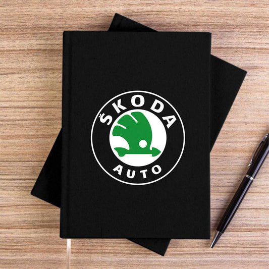 Skoda Auto Siyah Çizgisiz Kanvas Defter