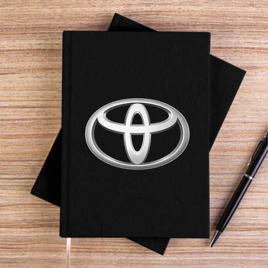 Toyata Logo Siyah Çizgisiz Kanvas Defter