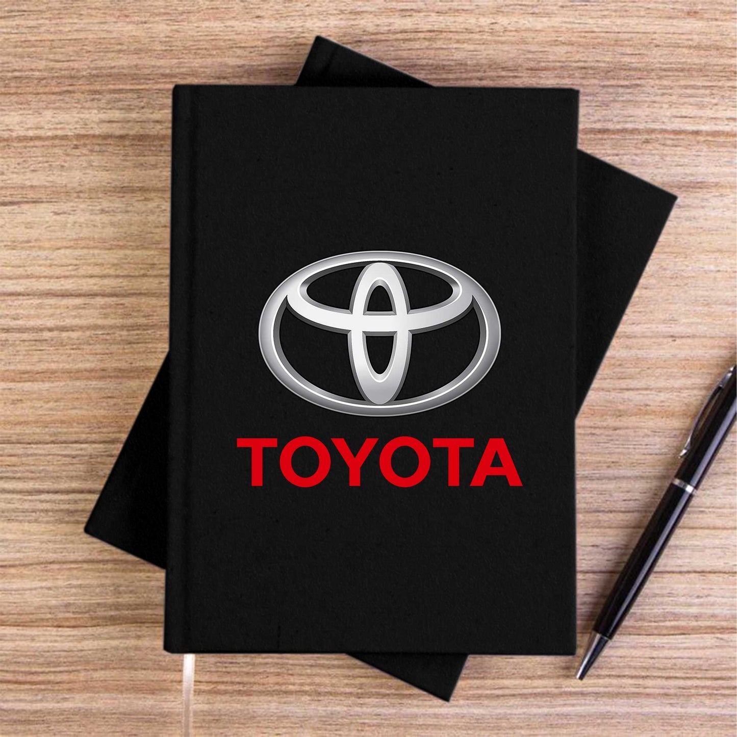 Toyata Text Logo Siyah Çizgisiz Kanvas Defter