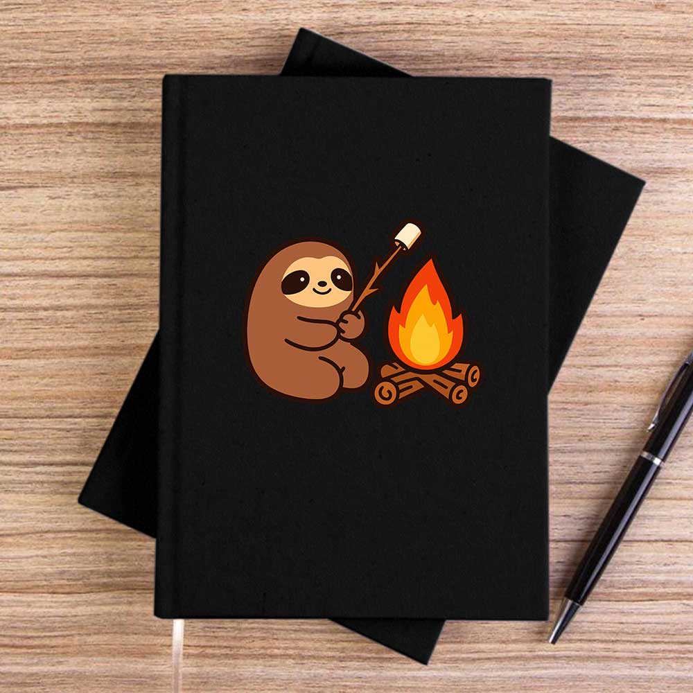 Camp Cute Siyah Çizgisiz Kanvas Defter