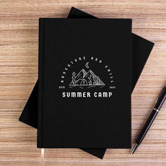 Summer Camp Siyah Çizgisiz Kanvas Defter