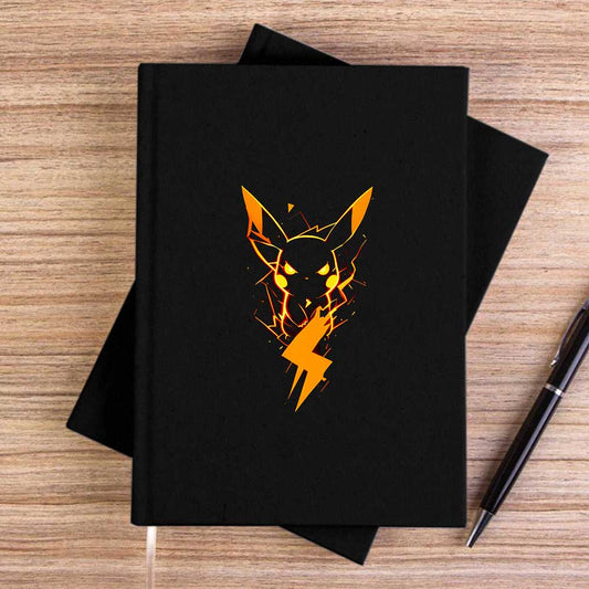 Pikachu Siyah Çizgisiz Kanvas Defter