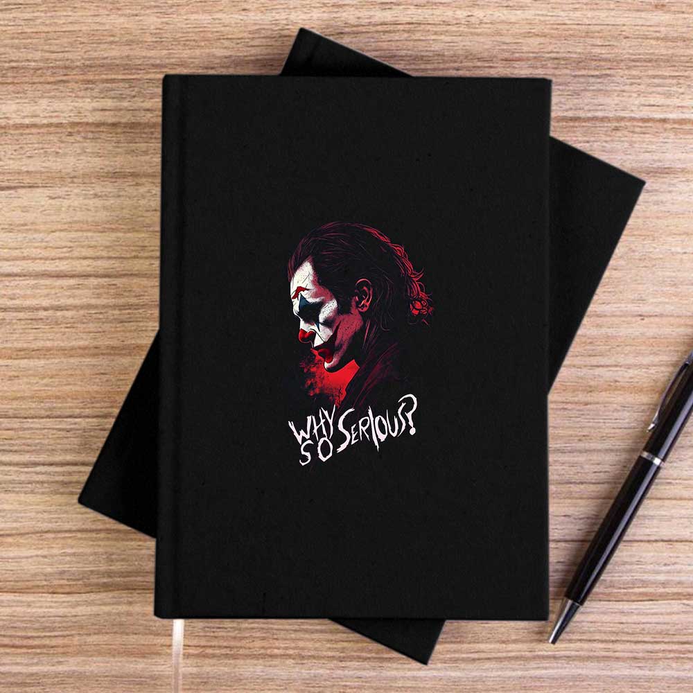 Joker Siyah Çizgisiz Kanvas Defter