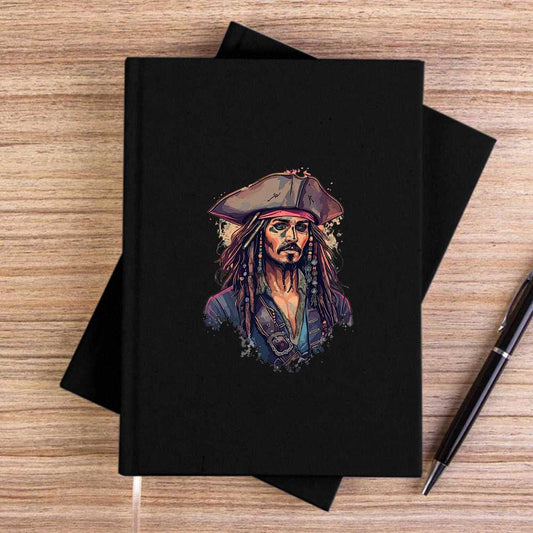 Kaptan Jack Jeperow Siyah Çizgisiz Kanvas Defter