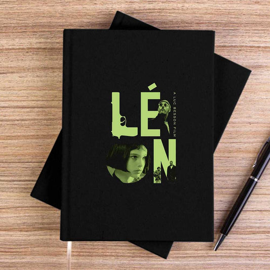 Leon Film Siyah Çizgisiz Kanvas Defter