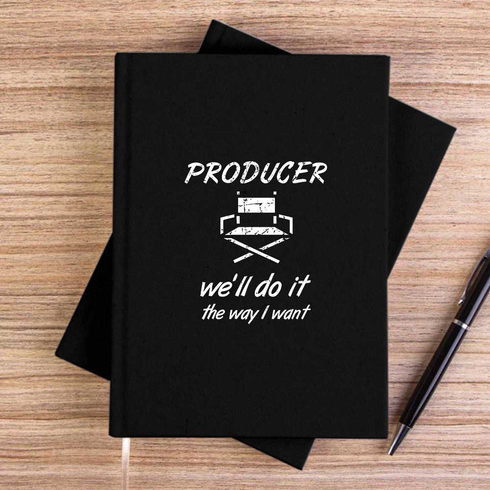 Producer Siyah Çizgisiz Kanvas Defter