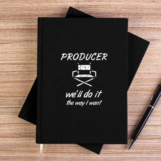 Producer Siyah Çizgisiz Kanvas Defter
