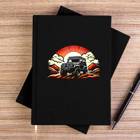 Off Roading Go Anywhere Siyah Çizgisiz Kanvas Defter