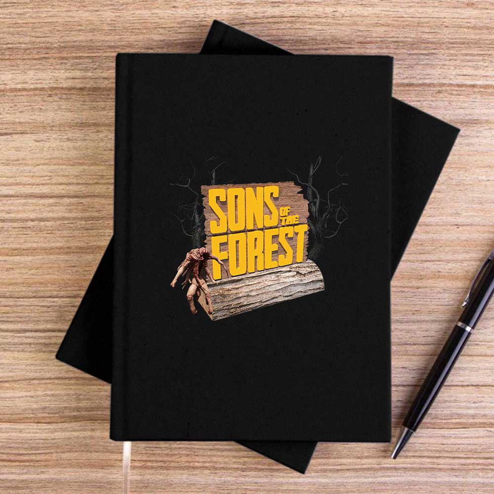 Sons Of The Forest Tree Siyah Çizgisiz Kanvas Defter