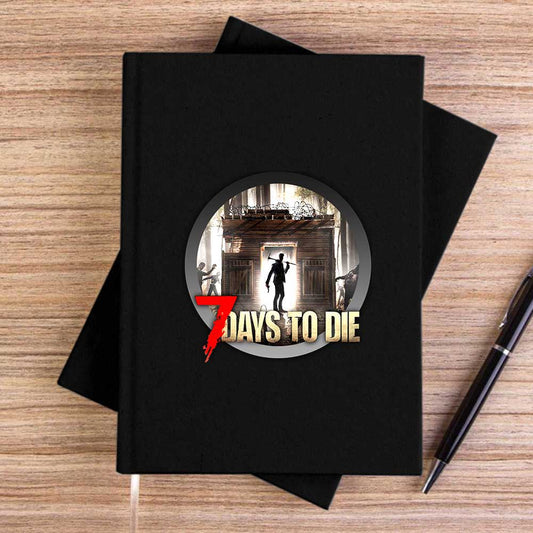 7 Days To Die Icon Siyah Çizgisiz Kanvas Defter