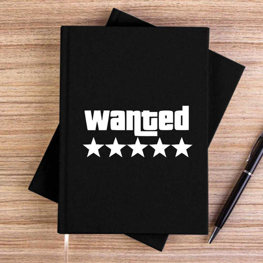 Wanted White Siyah Çizgisiz Kanvas Defter