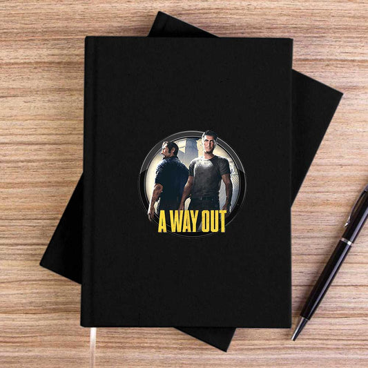 A Way Out Icon Siyah Çizgisiz Kanvas Defter