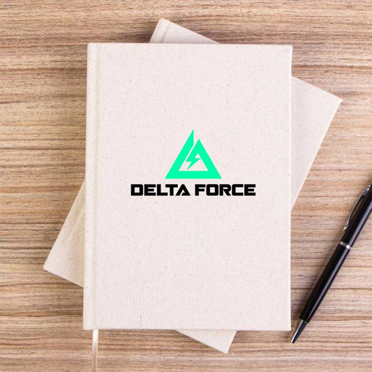 Delta Force Logo Krem Çizgisiz Kanvas Defter