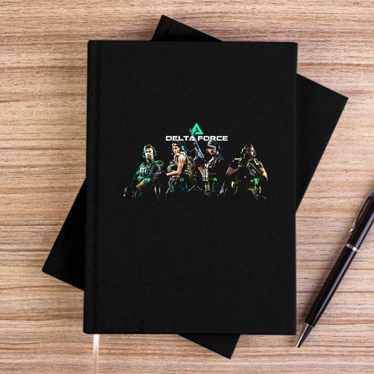 Delta Force Team Siyah Çizgisiz Kanvas Defter