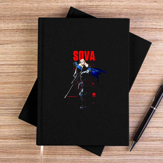 Valorant Sova Siyah Çizgisiz Kanvas Defter