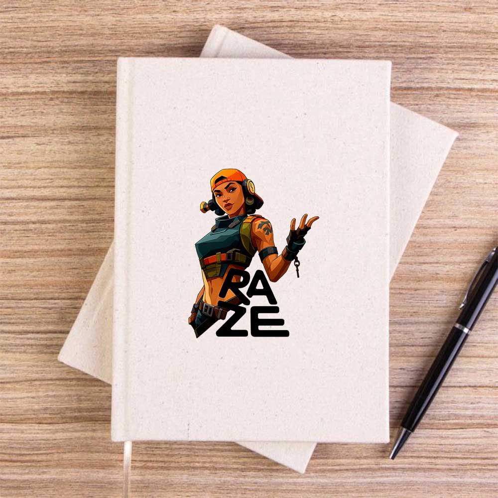 Valorant Raze Krem Çizgisiz Kanvas Defter