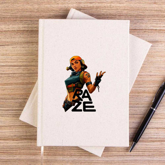 Valorant Raze Krem Çizgisiz Kanvas Defter