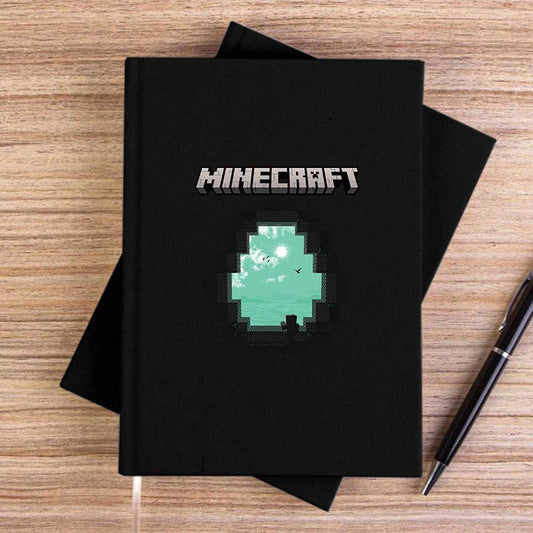 Minecraft Diamond Cave Siyah Çizgisiz Kanvas Defter