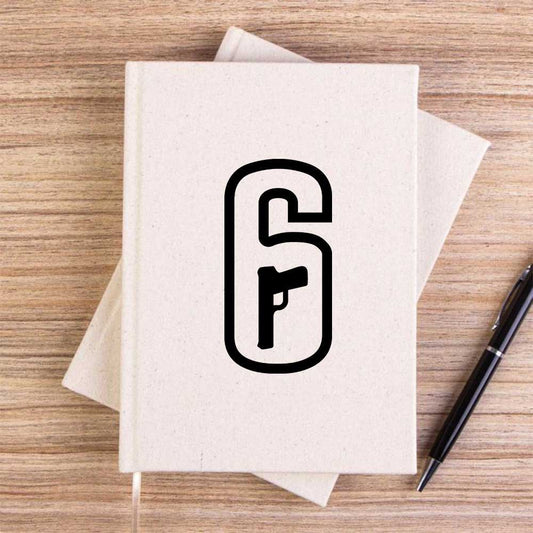 Rainbow Six Amblem Krem Çizgisiz Kanvas Defter