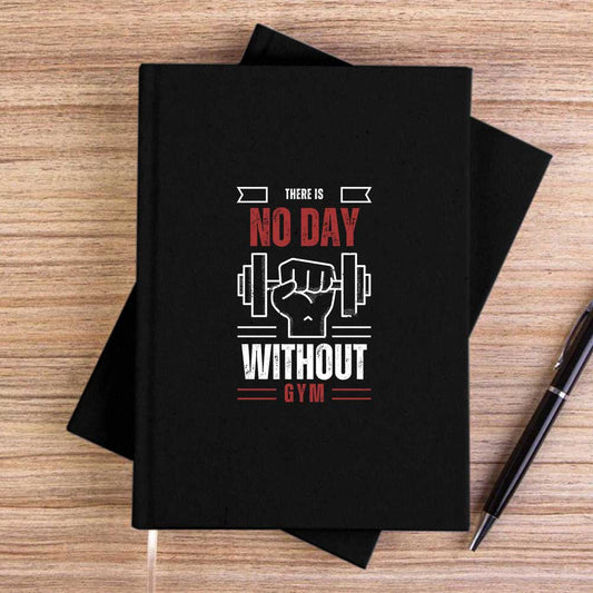 Without Gym Siyah Çizgisiz Kanvas Defter