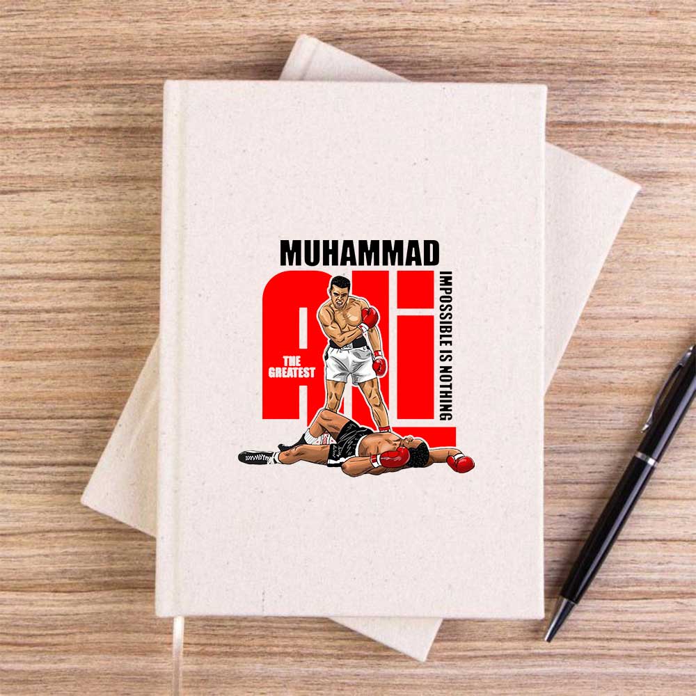Muhammad Ali The Greatest Krem Çizgisiz Kanvas Defter