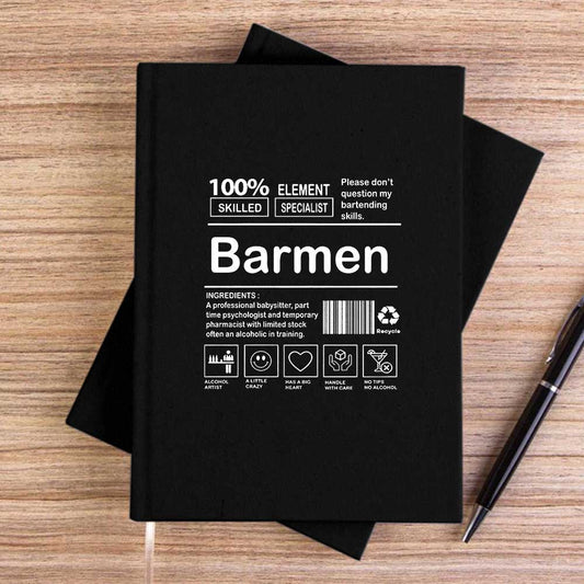 Barmen Siyah Çizgisiz Kanvas Defter