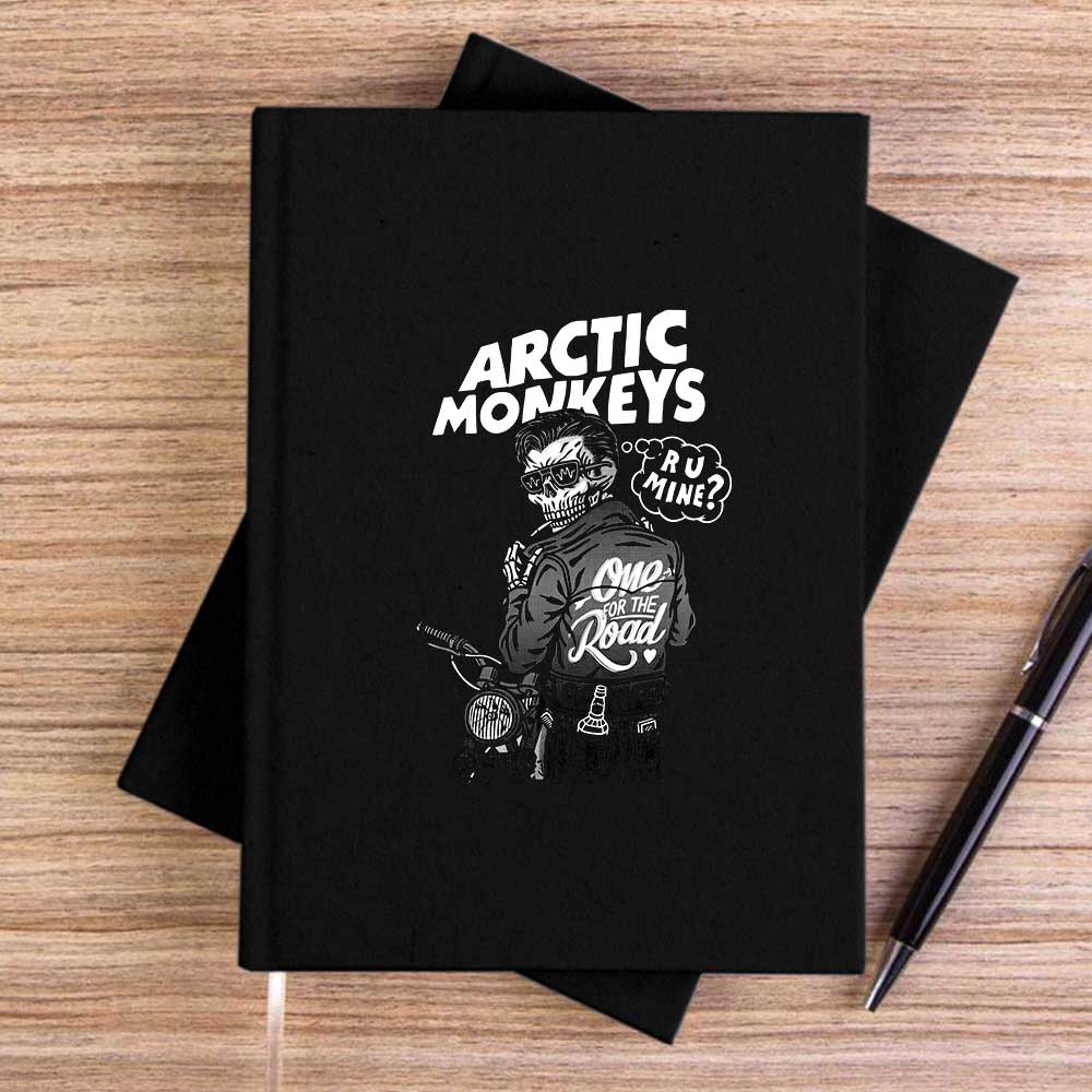 Artic Monkeys Skull Rider Siyah Çizgisiz Kanvas Defter