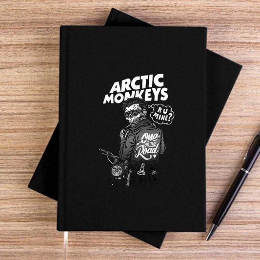 Artic Monkeys Skull Rider Siyah Çizgisiz Kanvas Defter