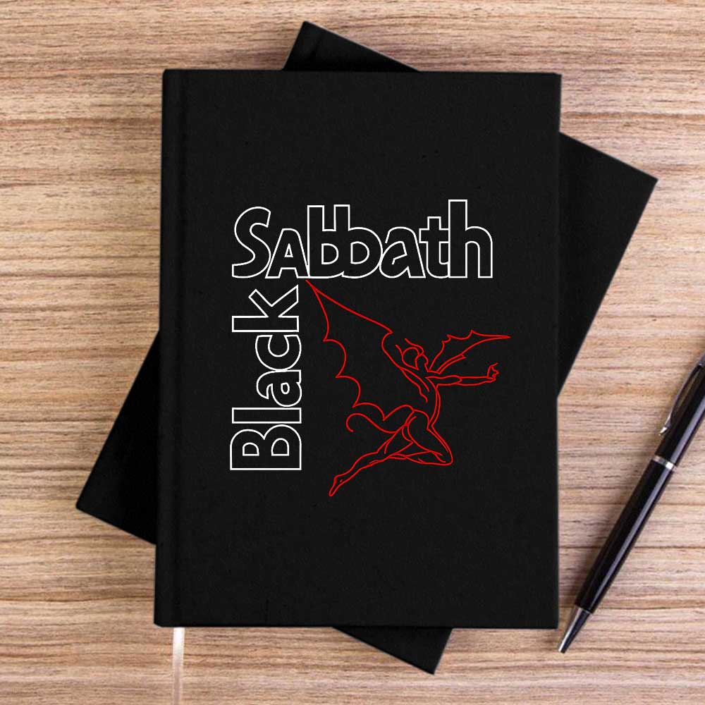 Black Sabbath Grim Reaper Siyah Çizgisiz Kanvas Defter