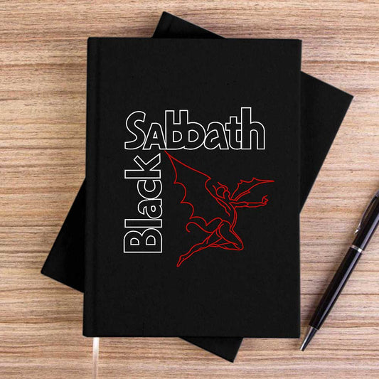 Black Sabbath Grim Reaper Siyah Çizgisiz Kanvas Defter