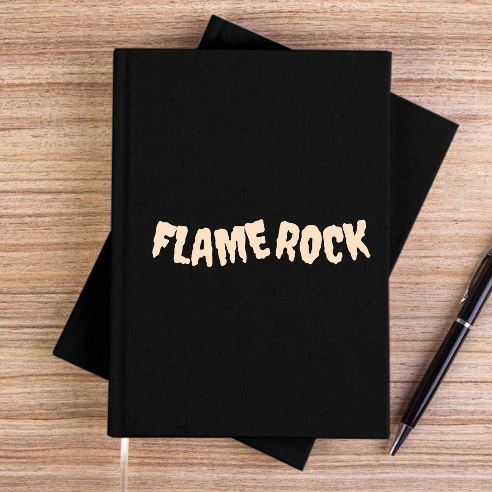 Dark Rock Musıc Siyah Çizgisiz Kanvas Defter