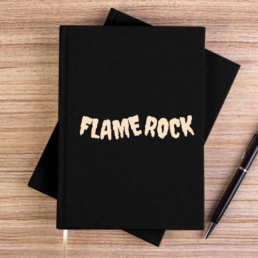 Dark Rock Musıc Siyah Çizgisiz Kanvas Defter