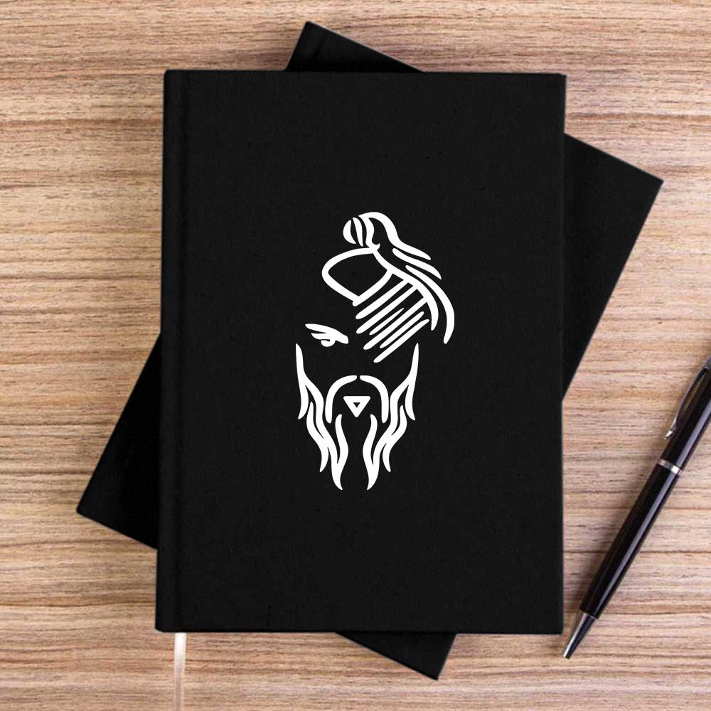 Hayko Cepkin Yeni Logo White Siyah Çizgisiz Kanvas Defter