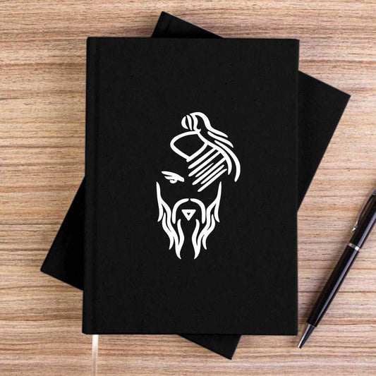 Hayko Cepkin Yeni Logo White Siyah Çizgisiz Kanvas Defter