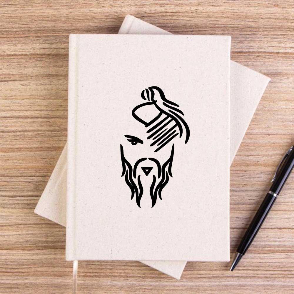 Hayko Cepkin Yeni Logo Black Krem Çizgisiz Kanvas Defter