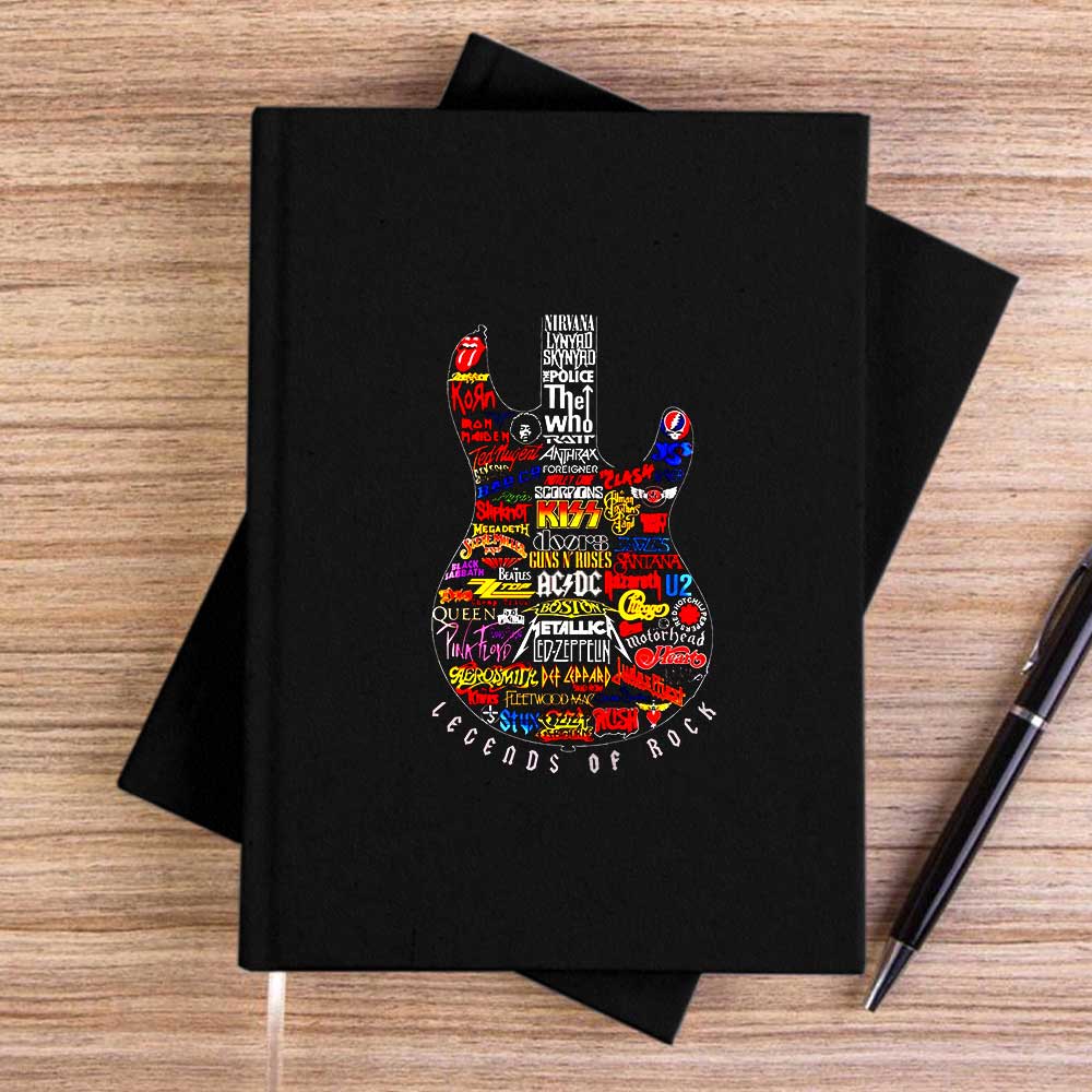 Legends Rock Siyah Çizgisiz Kanvas Defter