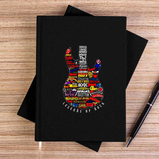 Legends Rock Siyah Çizgisiz Kanvas Defter