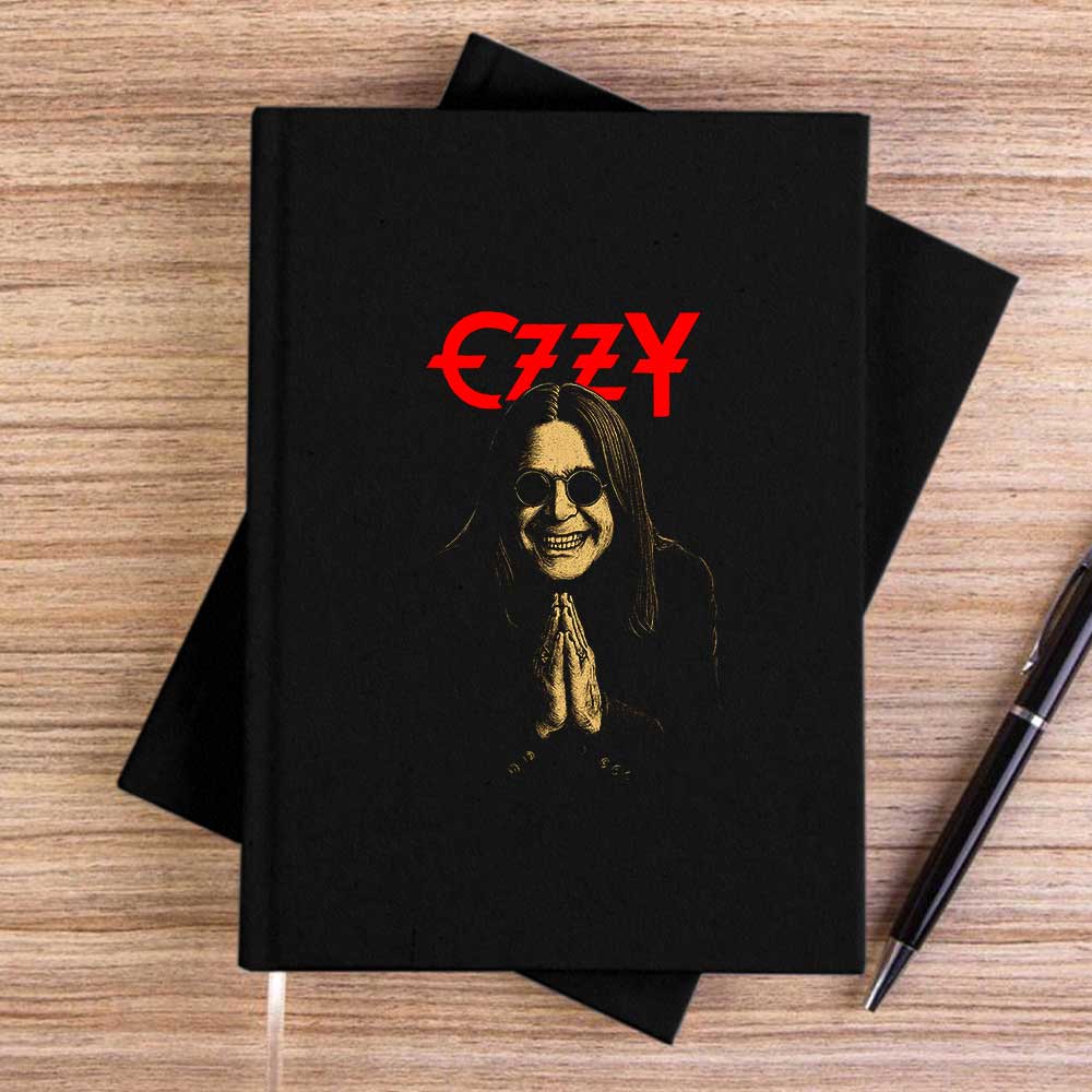 Ozzy Osbounre Siyah Çizgisiz Kanvas Defter