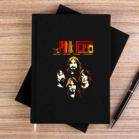 Pink Floyd Grup Silüet Siyah Çizgisiz Kanvas Defter